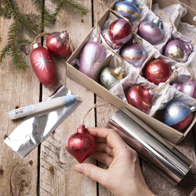 Weihnachtskugeln aus Holz