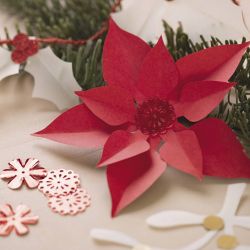 Packung mit Motiven zum Ausschneiden, Weihnachten, Natur, Rot, Weiß, 1 Pck